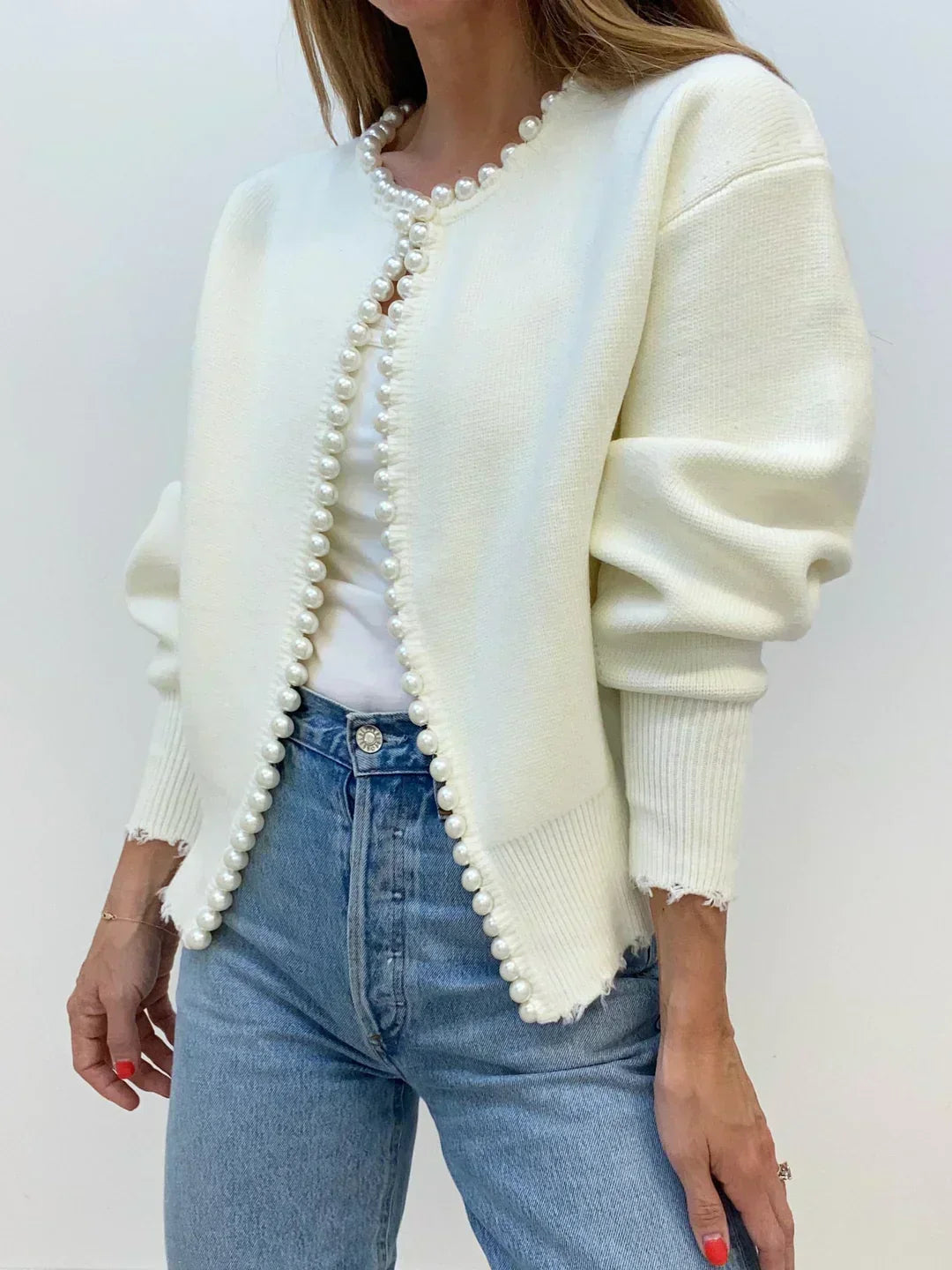 Kalina Elegant Pearl Cardigan for Stylish Chic