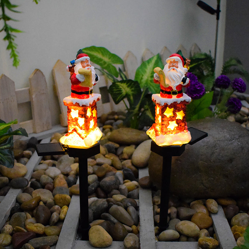 SantaGlow - Solar-Powered Santa Claus Chimney with Flashing Outdoor LED Lights