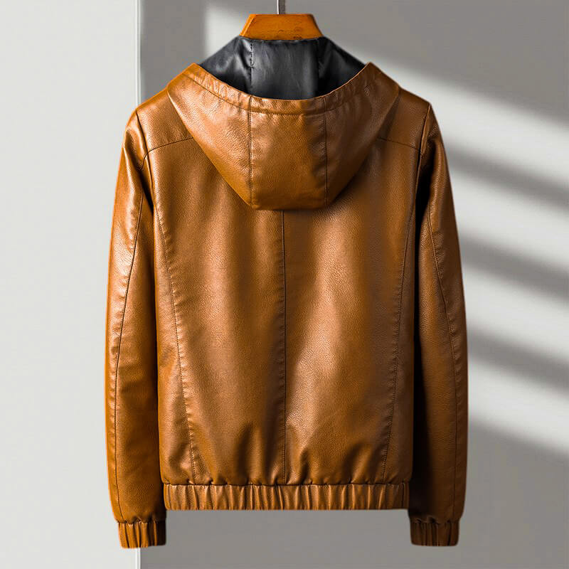 Aspen Hooded Leather Jacket for a Trendy and Elegant Style