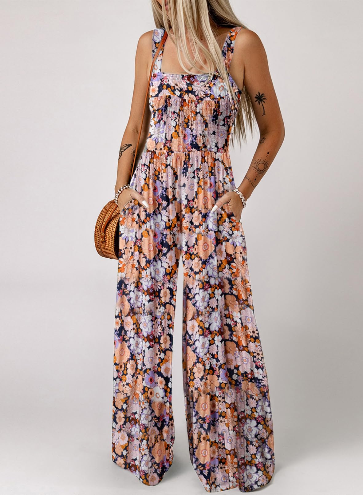Elegant Sunset Petal Power Two-Piece Outfit
