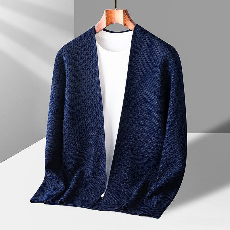 Alberto Confortevole Honeycomb Knit Cardigan