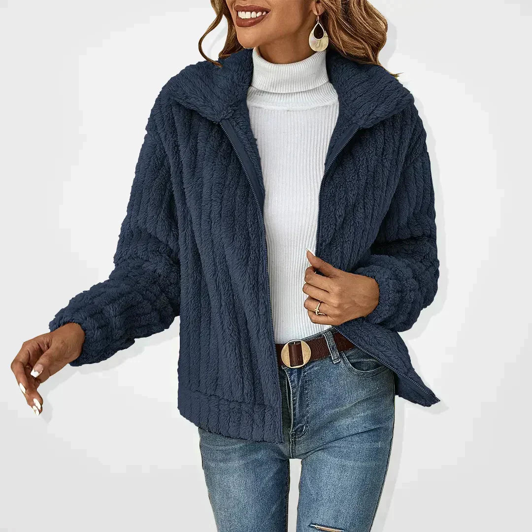 Women's Cozy Faux-Fur Plush Cardigan