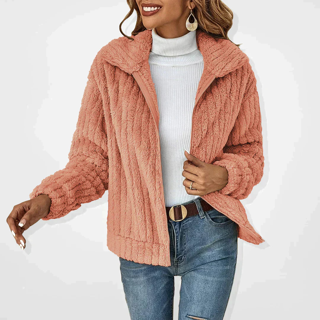 Women's Cozy Faux-Fur Plush Cardigan