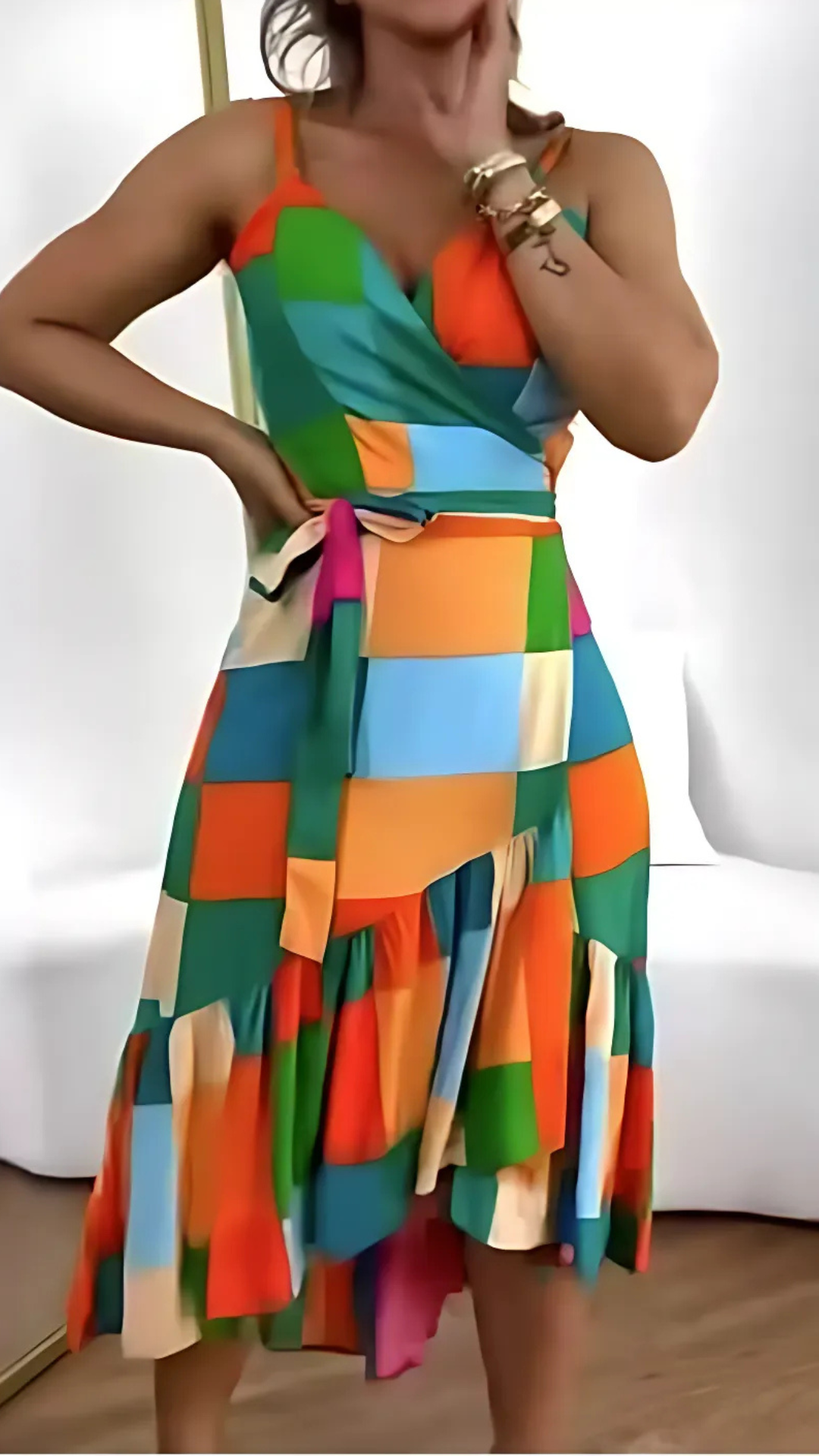 Britte | Airy Tunic Dress with Resort Print 4