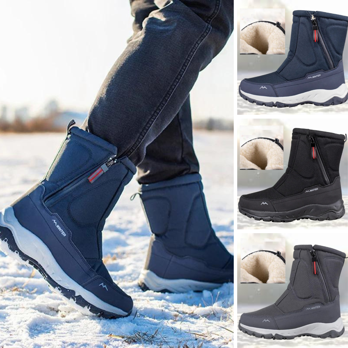 Women's Cozy Velvet-Lined Waterproof Boots for Warmth and Dry Comfort