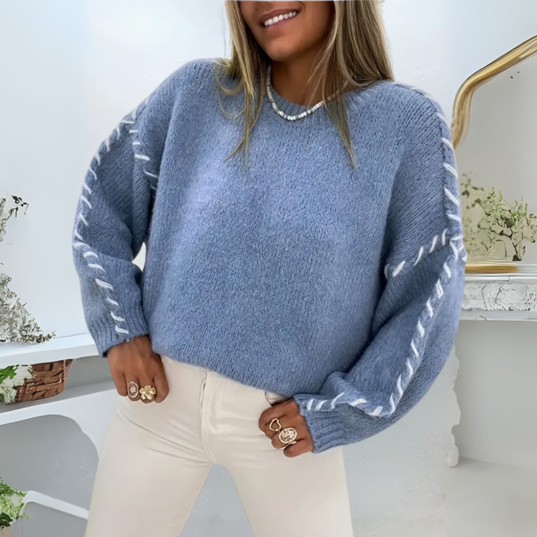 Cozy Long-Sleeve Crewneck Sweater