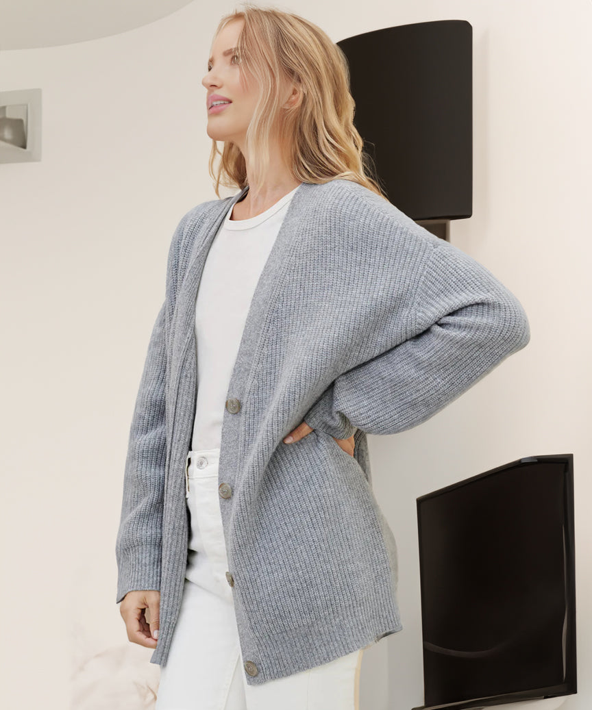 Cozy Women's Oversized Button-Down Cardigan