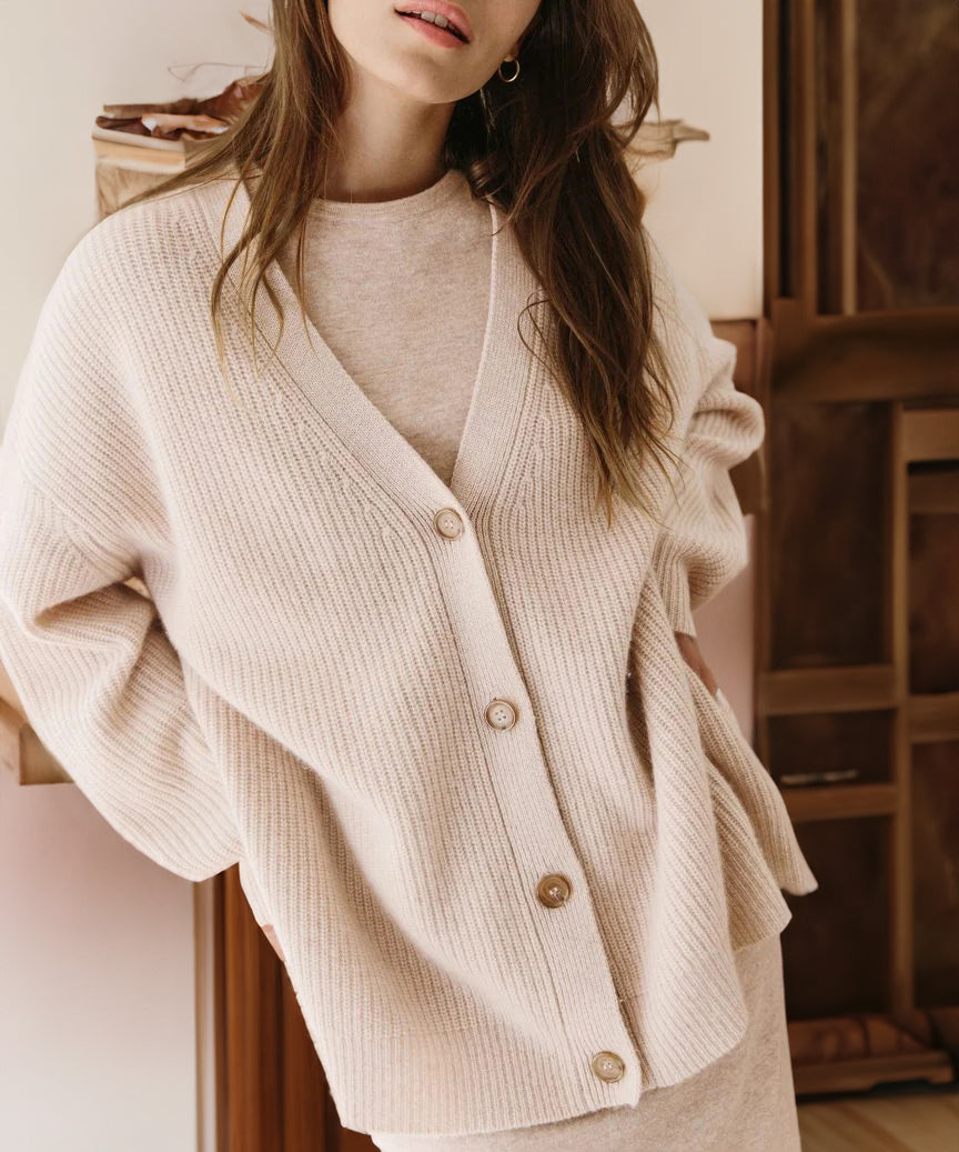 Cozy Women's Oversized Button-Down Cardigan