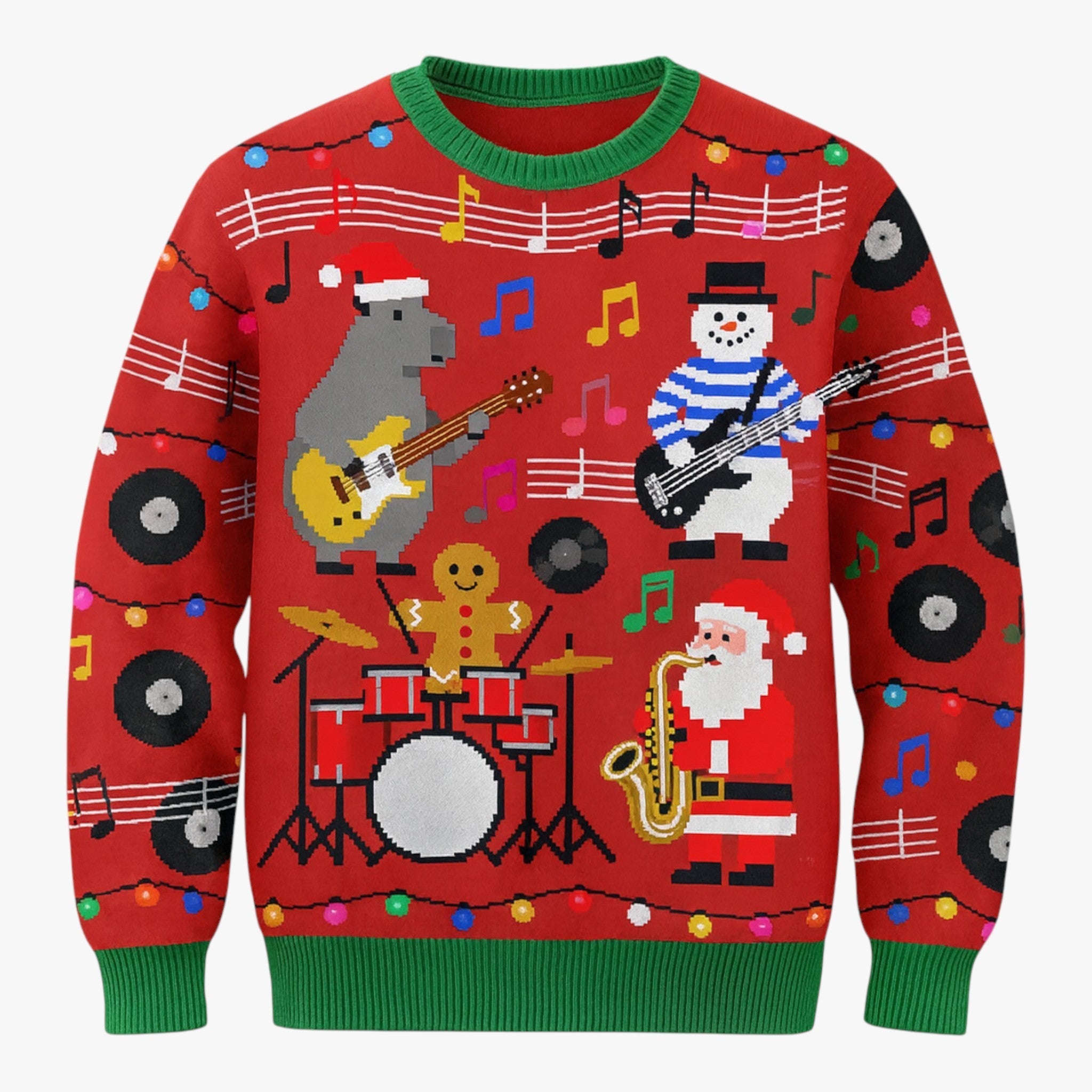 Exclusive Men's Christmas Sweater with Cute Animal Pattern – Perfect for Holiday Festive Mood