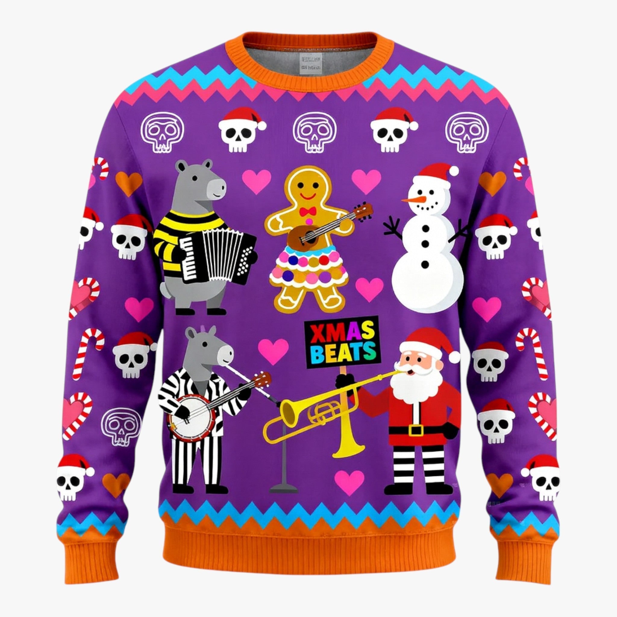 Exclusive Men's Christmas Sweater with Cute Animal Pattern – Perfect for Holiday Festive Mood