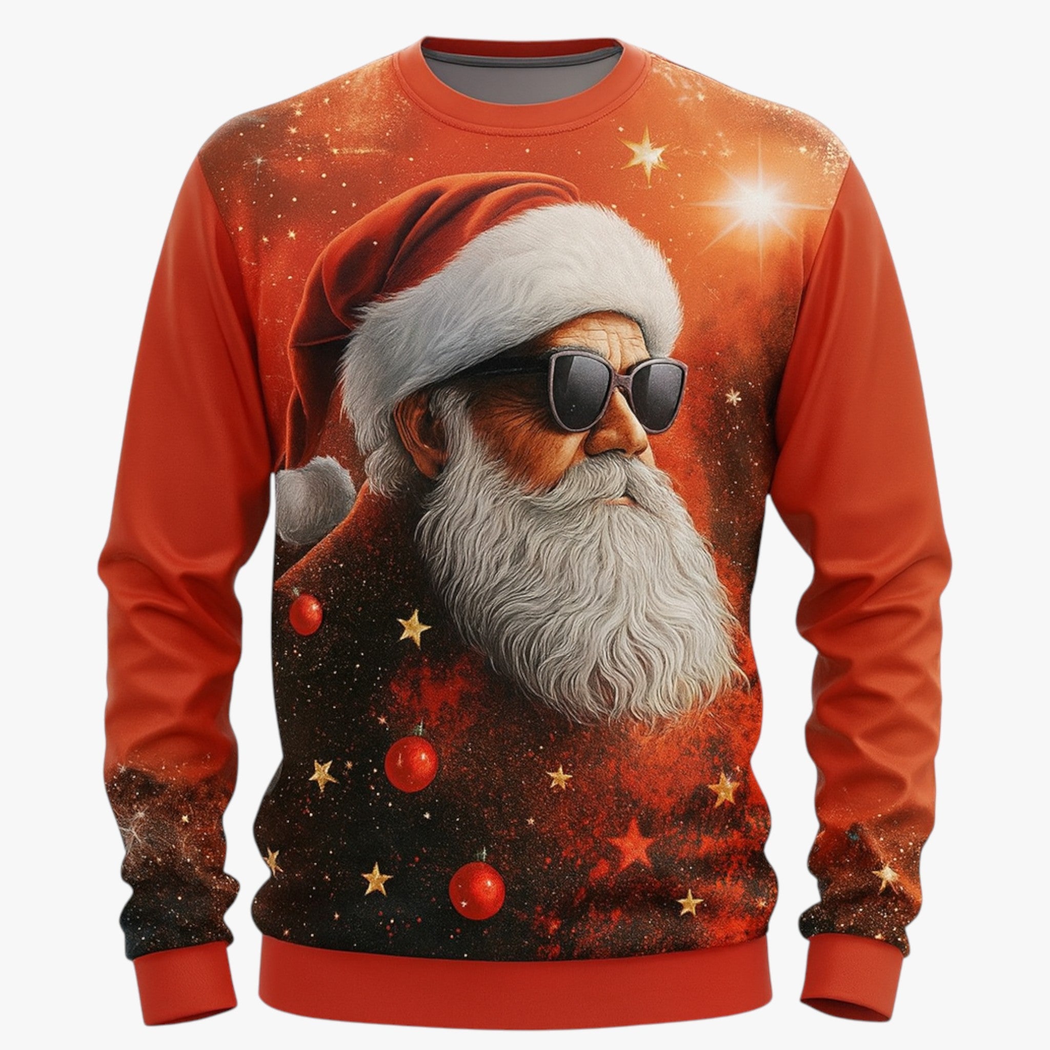 Elegant men's Christmas sweater with colorful music pattern - Perfect for parties and casual style