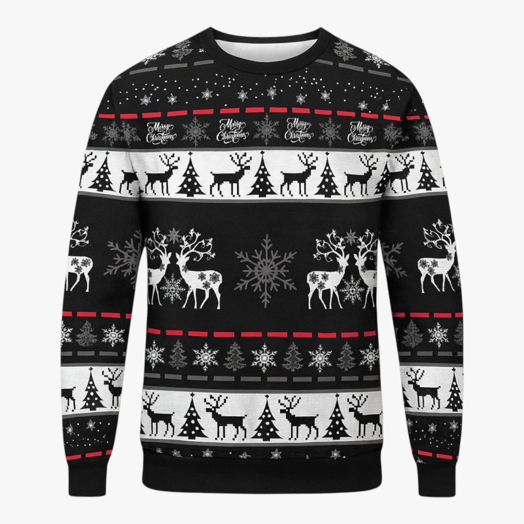 Men's Christmas Sweater with Funny Reindeer Print – Perfect for Cozy Holiday Days