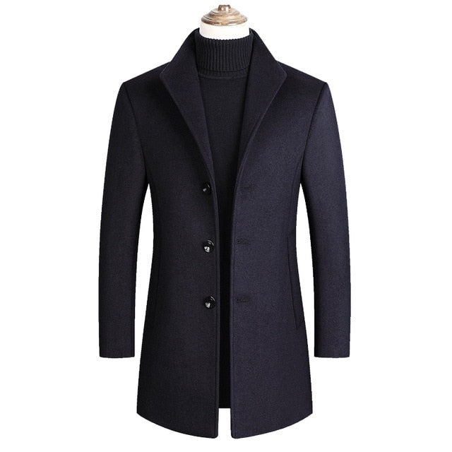 Aurelio | Long Winter Coat with Elegant Style