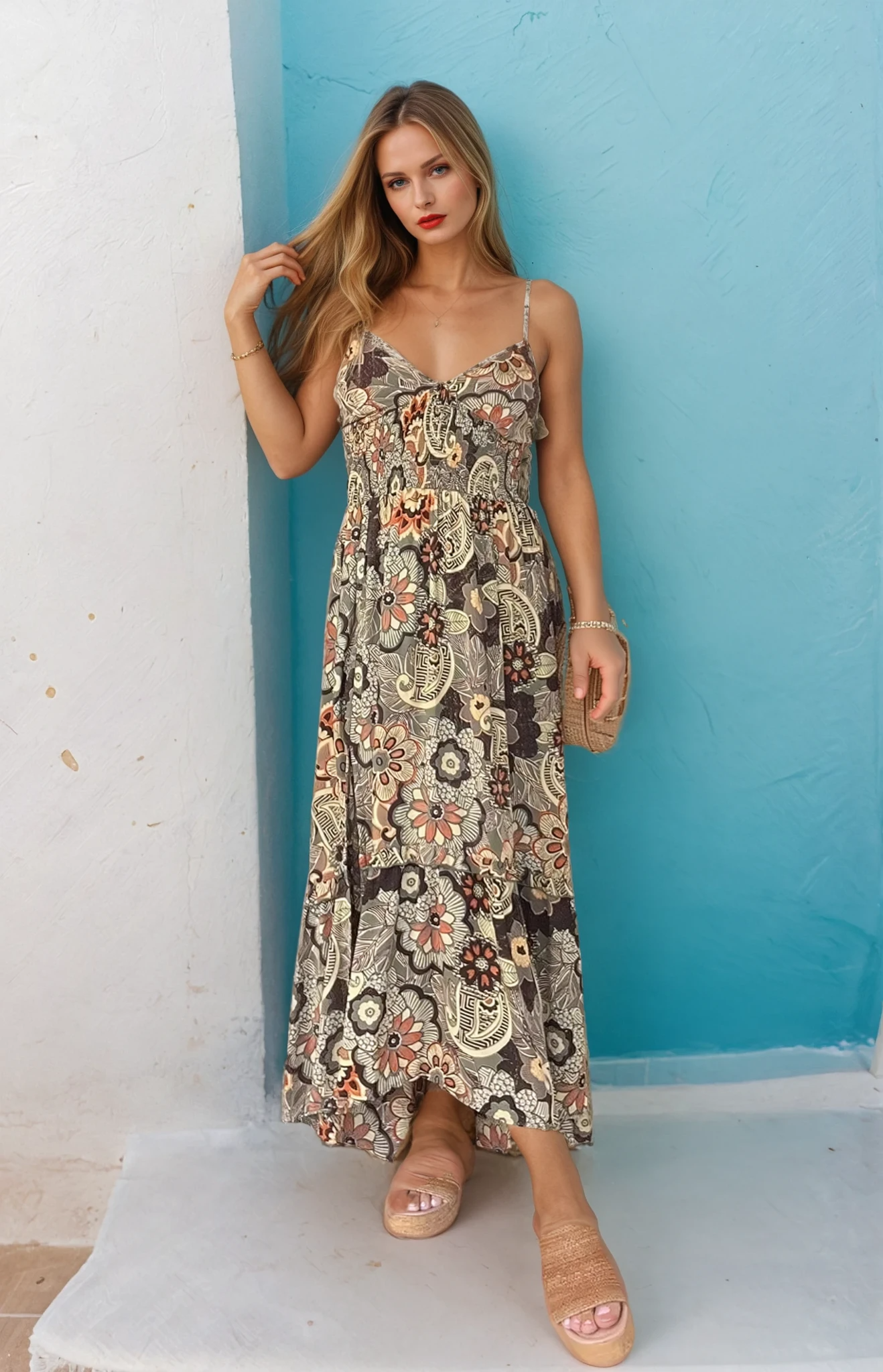 Daisy | Floral Dress with Spaghetti Straps 1