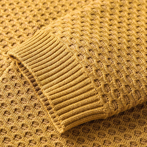 Alberto Confortevole Honeycomb Knit Cardigan