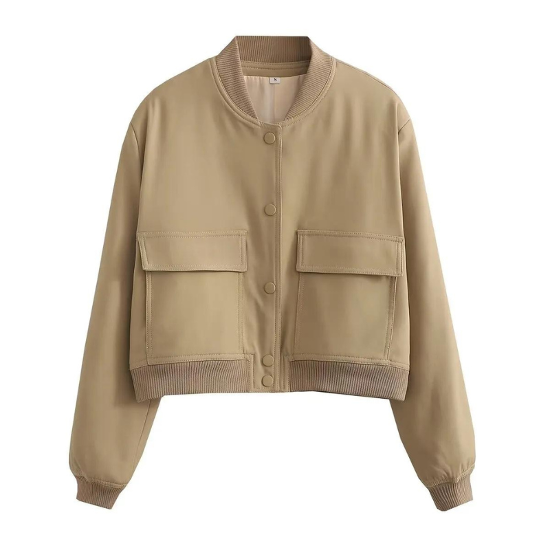 Belle Couture | Stylish Bomber Jacket with Practical Pockets - Regular Fit - Essential for Your Wardrobe