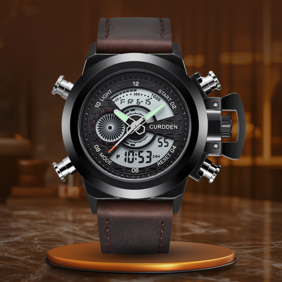 Double Time Zone Chronograph Watch – Elegant and Refined Functionality