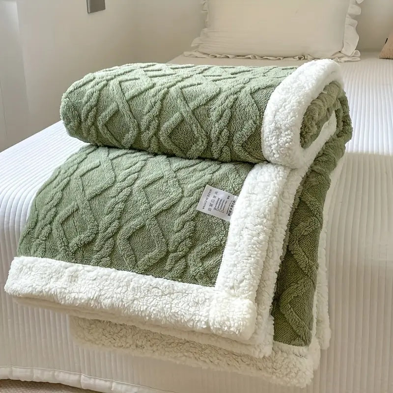 Ultra Soft Fluffy Sherpa Fleece Blanket - Warm and Comfortable Throw for Indoor and Outdoor Relaxation