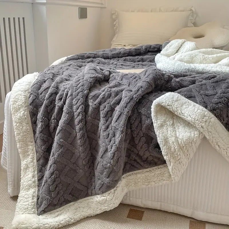 Ultra Soft Fluffy Sherpa Fleece Blanket - Warm and Comfortable Throw for Indoor and Outdoor Relaxation