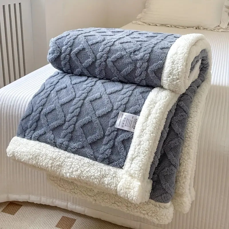 Ultra Soft Fluffy Sherpa Fleece Blanket - Warm and Comfortable Throw for Indoor and Outdoor Relaxation