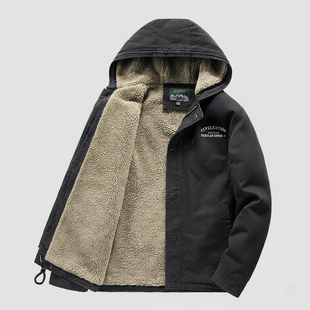 Cotton Hoodie Jacket with Thermal Lining for Maximum Comfort and Protection