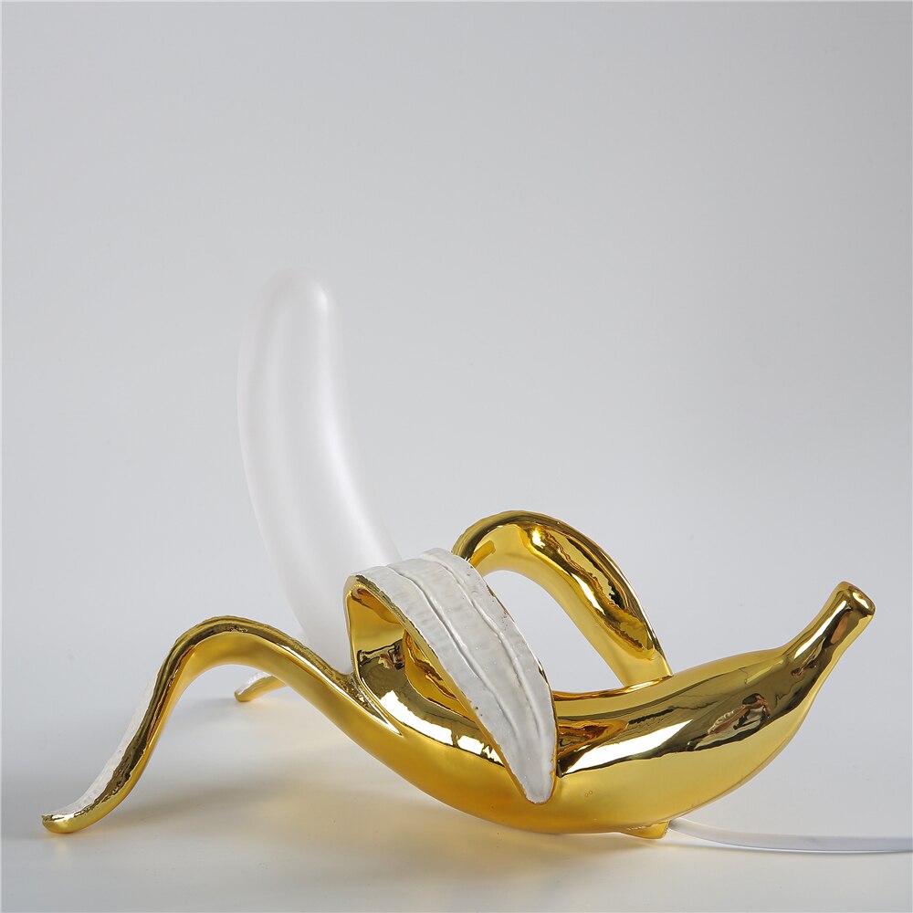 Elegant Art Deco Table Lamp with Banana Design