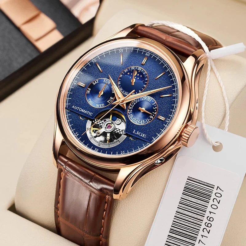 Luxury Automatic Tourbillon Watch with Precise Mechanism