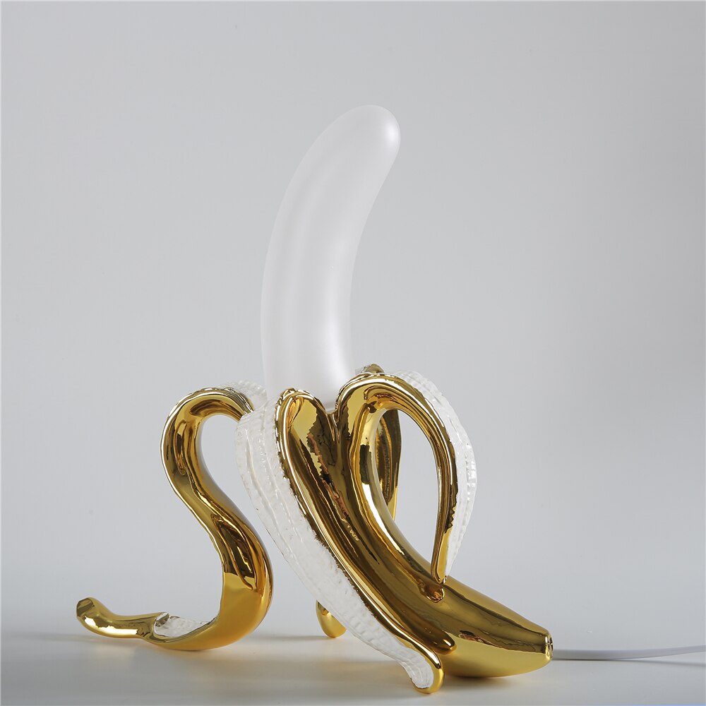 Elegant Art Deco Table Lamp with Banana Design