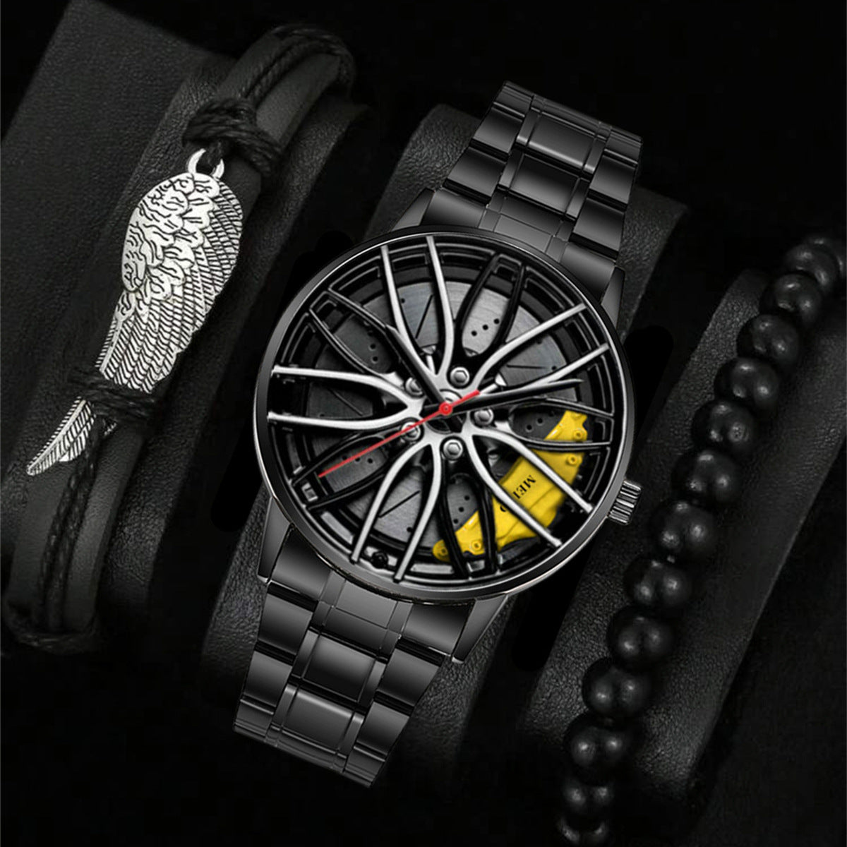 Men's Watch and Bracelet Set with Classic Heritage Style – Vintage Inspiration and Perfect Gift