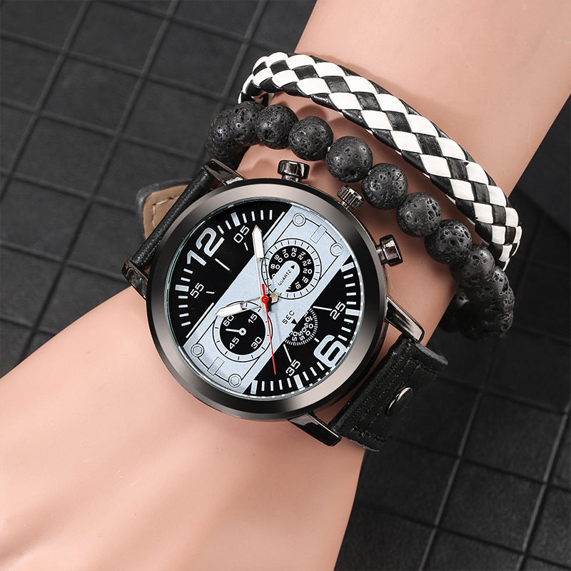 Horizon Analog Watch and Bracelet Set for a Modern and Sophisticated Style