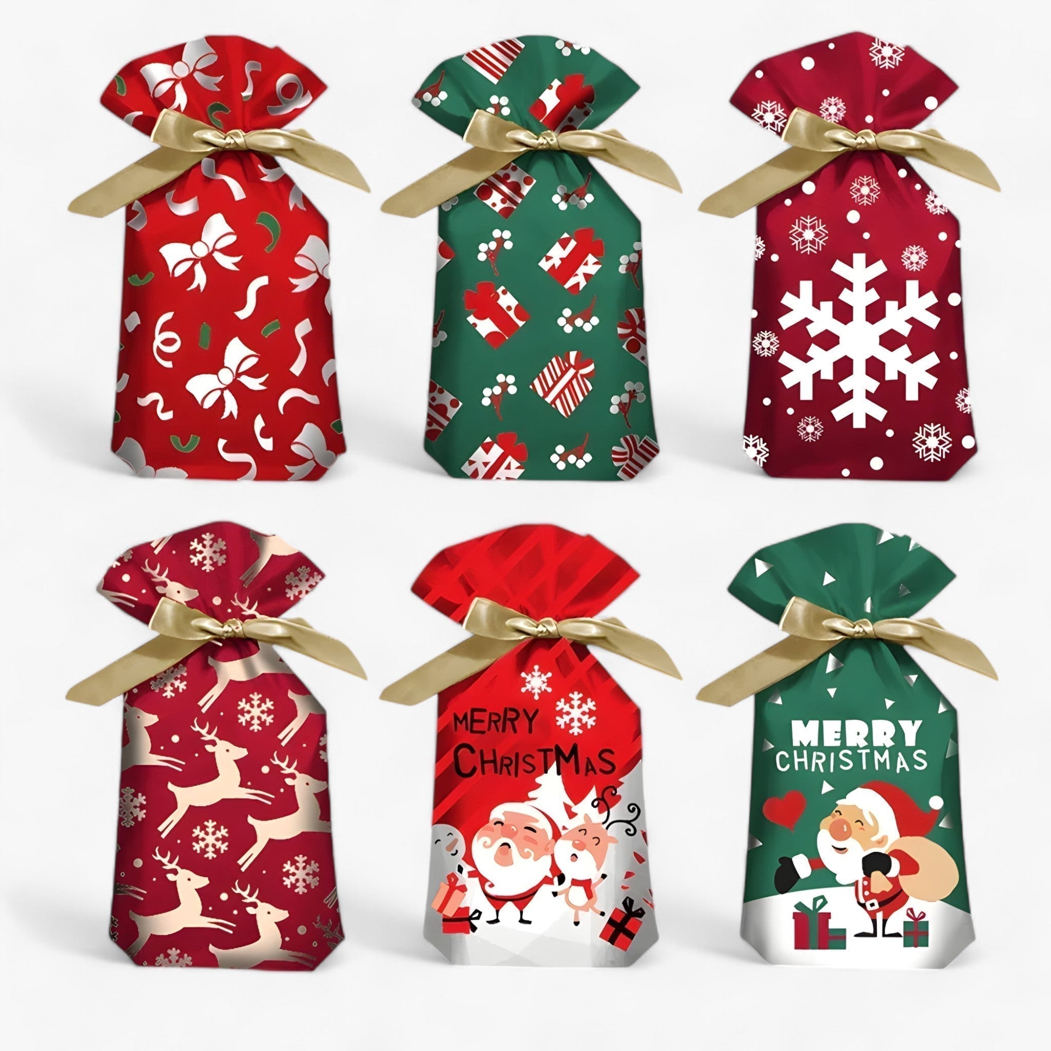 Father Christmas Santa – Festive Christmas Candy Bag for Perfect Gift Wrapping