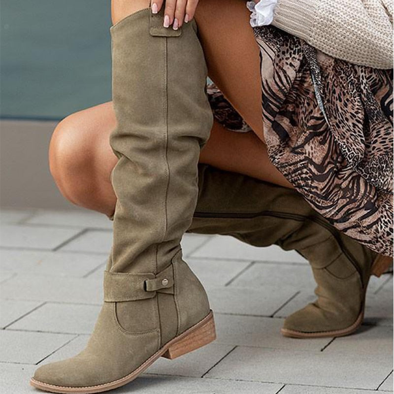 LINA – Comfortable and warm suede boots for women