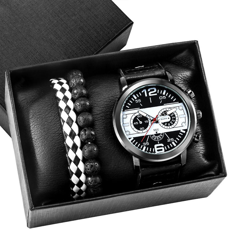 Horizon Analog Watch and Bracelet Set for a Modern and Sophisticated Style