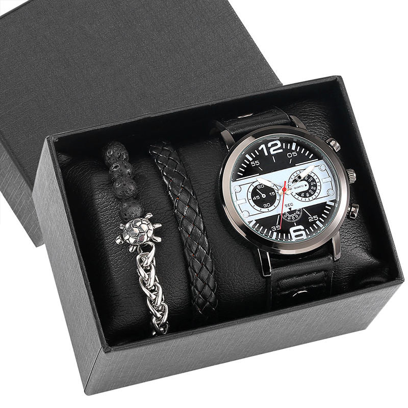 Horizon Analog Watch and Bracelet Set for a Modern and Sophisticated Style