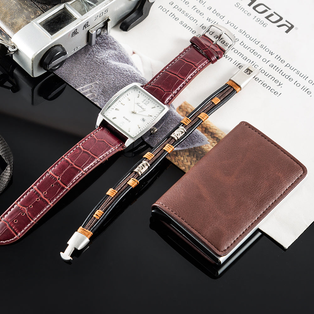 Modern and luxurious wristwatch set for a stylish look