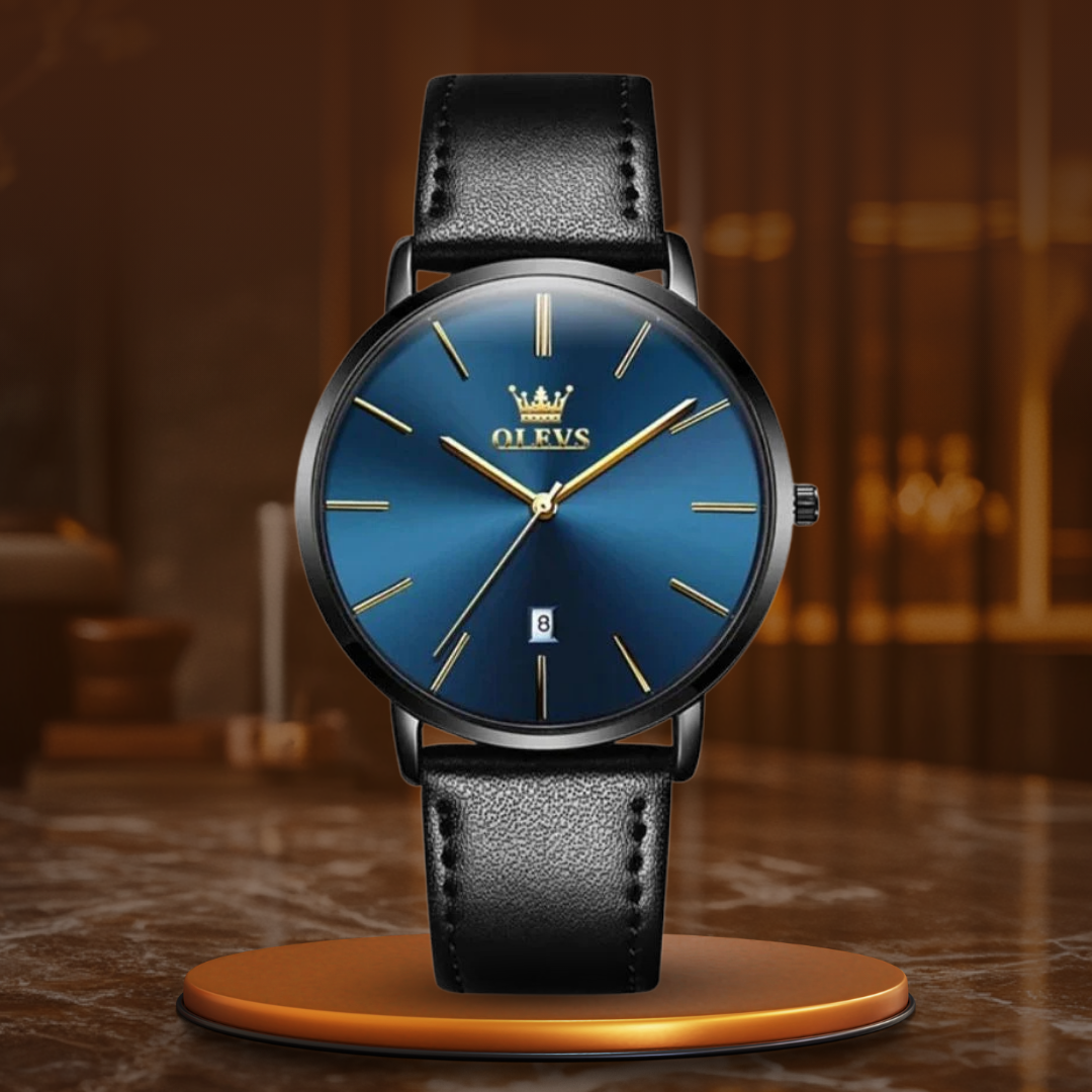 Elegant watch with sophisticated leather strap