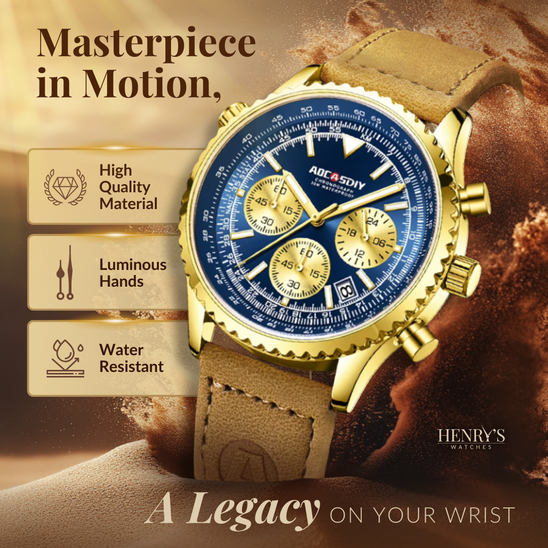 Watch with elegant and sophisticated chronograph design – pure luxury