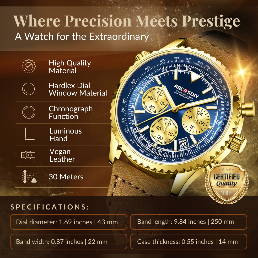 Watch with elegant and sophisticated chronograph design – pure luxury