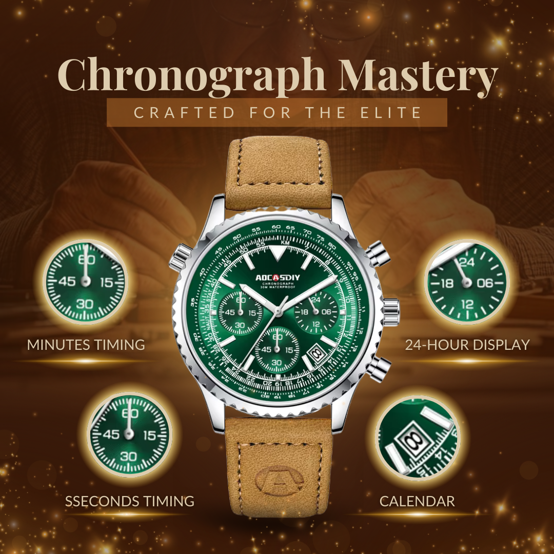 Watch with elegant and sophisticated chronograph design – pure luxury