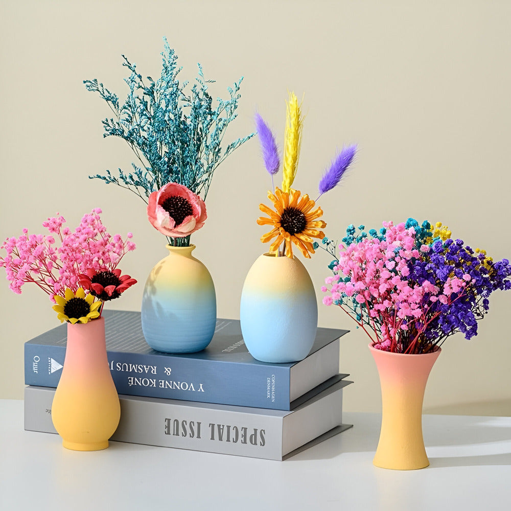 Isandria - Stylish Ceramic Vase in Elegant Macaron Colors