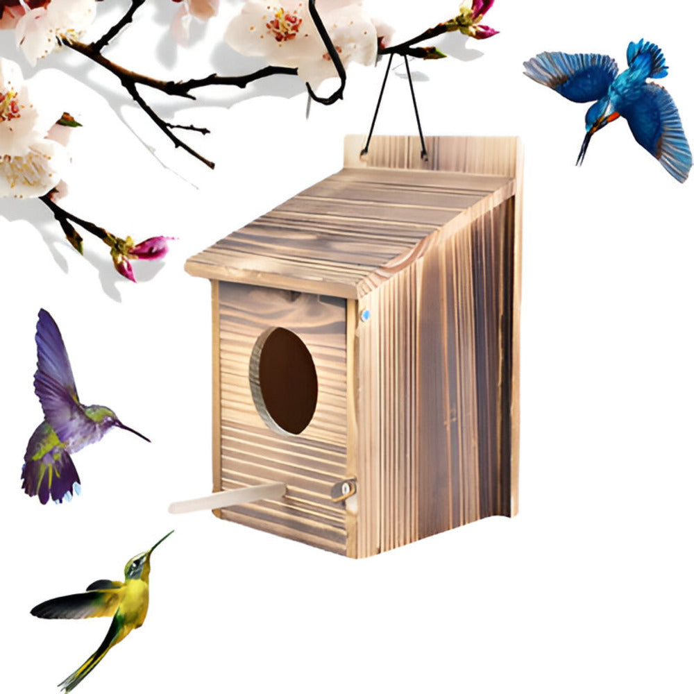 Virella - Sustainable Weatherproof Wooden Birdhouse for Your Garden