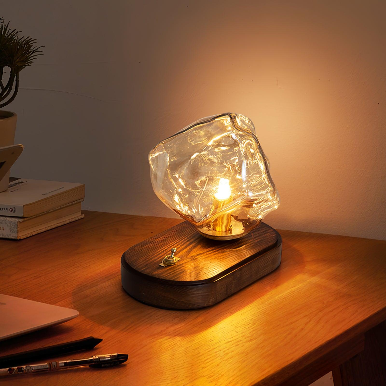 Elegant Iceberg Glass Table Lamp for Stylish Lighting