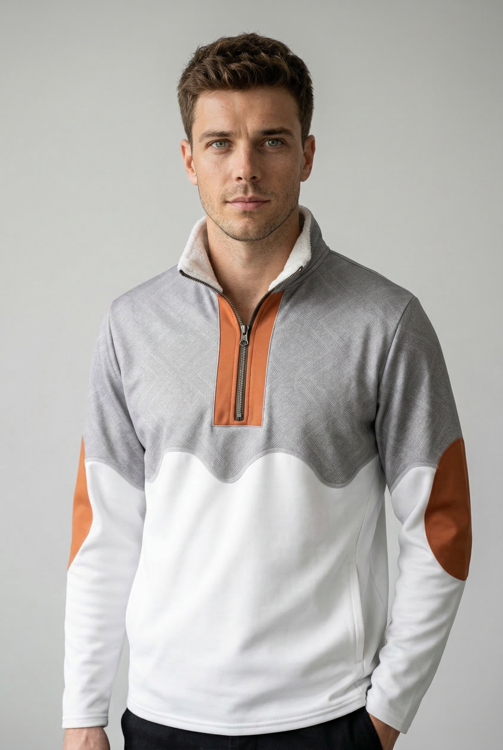 Nick - Zip-Up Sweater with a Plush Fur-Trimmed Collar