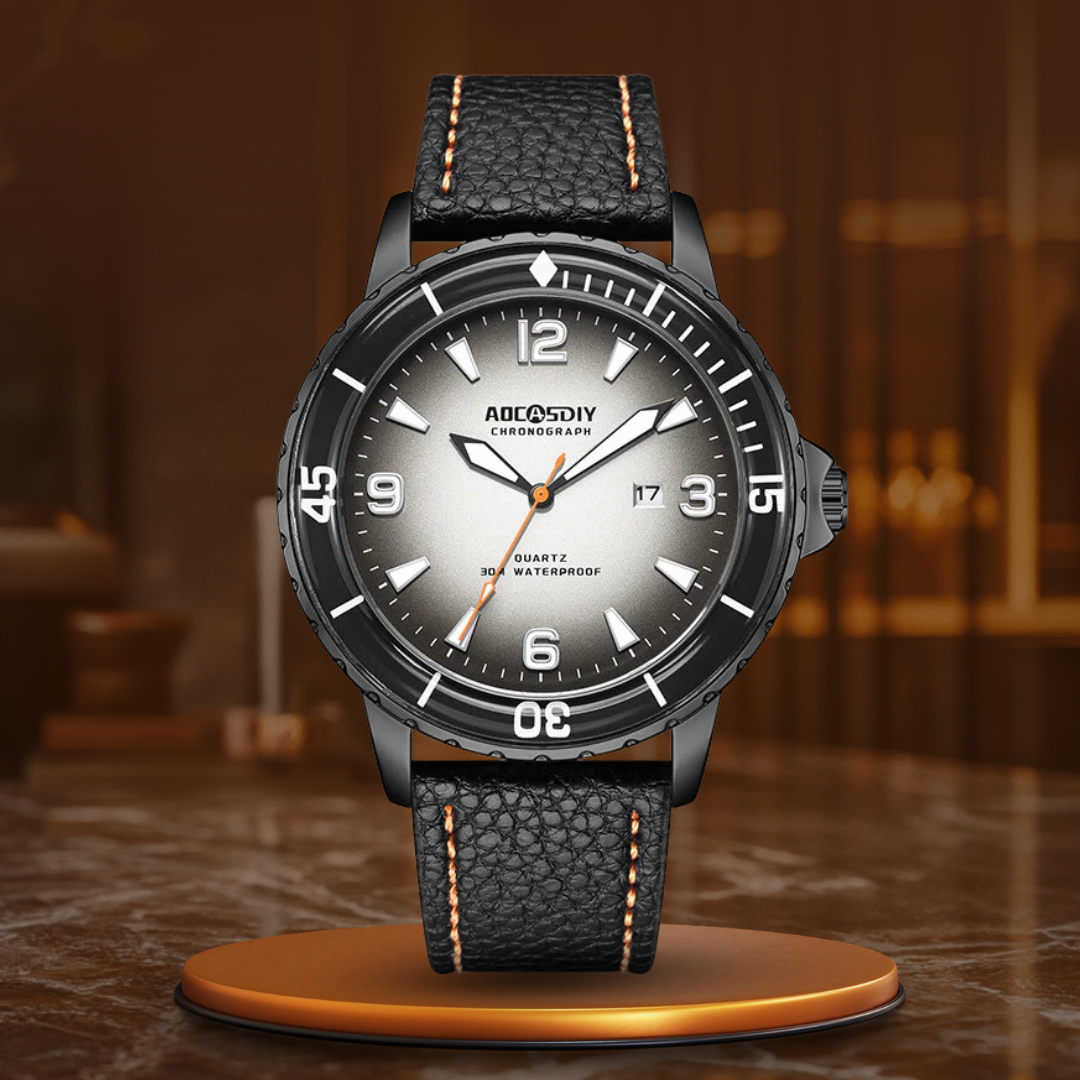 Elegant Casual Watch with Sophisticated Leather Strap