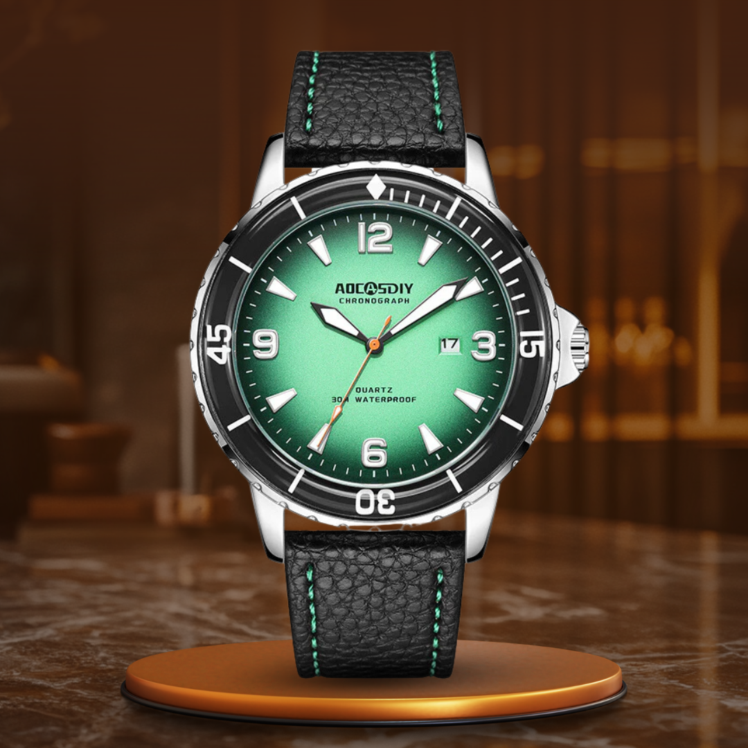 Elegant Casual Watch with Sophisticated Leather Strap