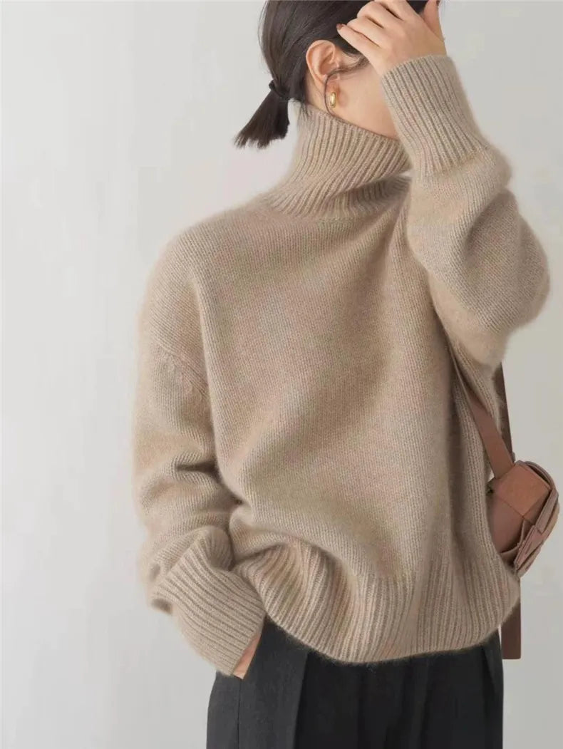 Risa - Elegant and Comfortable High Neck Turtleneck Sweater