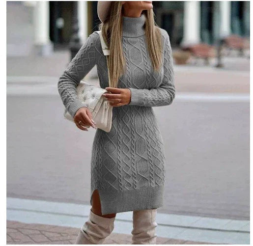 Luise | Elegant Turtleneck Knitted Dress