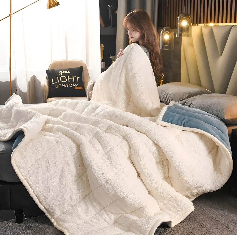 Cozy Sherpa Fleece Blanket – Ultra Soft, Warm, and Luxurious Throw for Bed and Sofa