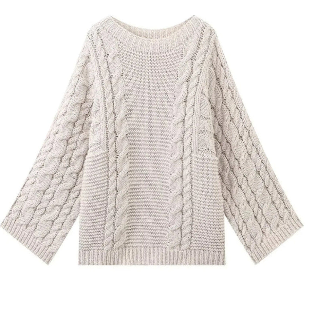 Cozy Casual Loose-Fit Knit Sweater for Fall & Winter