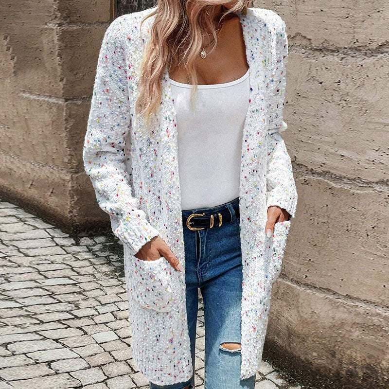 Effortless Long-Sleeve Open-Front Cardigan